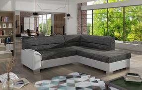 Kampinė sofa Bergen Berlin 02, Soft 17, tamsiai pilka sp., dešininė, 214 x 247 cm x 83 cm