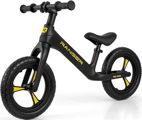 Балансирующий велосипед Milly Mally Ranger 5069, черный цв./желтый цв., 12″
