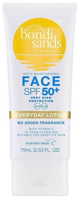 Päevituse hoolduslosjoon tooted näole Bondi Sands Face Everyday SPF50+, 75 ml