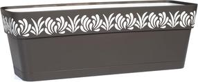 Gėlių lovelis Stefanplast Gaia 88803, plastikinis, 50 cm x 18 cm, juoda sp.