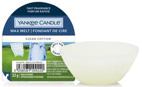 Vaškas, aromatinė Yankee Candle Wax Melt Clean Cotton, 8 h, 22 g, balta sp.