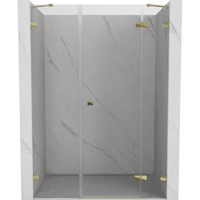 Dušas durvis Mexen Lunar Right, 125 cm x 200 cm, zelta krās./rūdītais