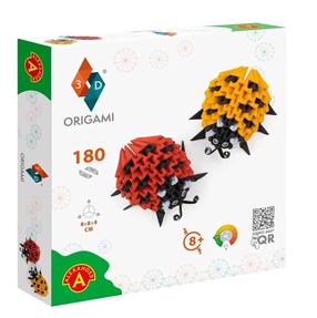 Papīra figūru izgatavošanas komplekts Alexander Origami 3D Ladybirds, dzeltena krās.