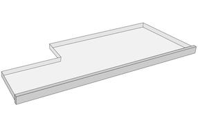 Atsarginis stalčius graužikų nameliams Flamingo Urban Combi 2, 109.5 cm x 42 cm x 3.5 cm, ruda sp.