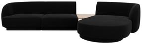 Modulinė sofa Micadoni Miley Blu19, juoda sp., dešininė, 300 x 145 cm x 70 cm