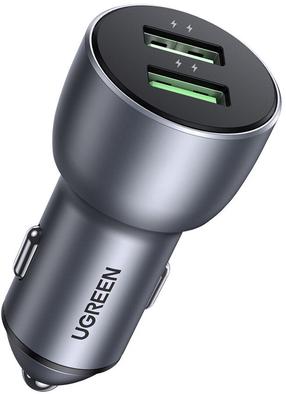 Автомобильное зарядное устройство Ugreen CD213 10144, 2 x USB, черный цв., 36 Вт