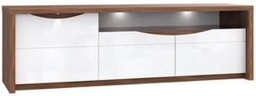 TV staliukas Forte Saint Tropez, ruda sp./balta sp., 52.4 cm x 188.8 cm x 58.6 cm