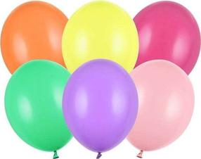 Balonu komplekti apaļš PartyDeco Strong, daudzkrāsaina, 10 gab.
