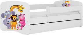 Детская кровать Kocot Kids Babydreams Zoo, белый цв., 70 x 140 cm, без ящика для постельных принадлежностей, без матраса
