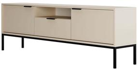 TV staliukas Kocot Kids Austin 175, juoda sp./smėlio sp., 175 cm x 33 cm x 56.4 cm