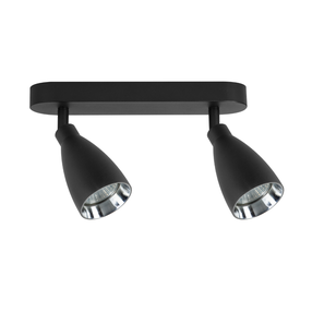 Lampa griesti Light Prestige Campana, GU10, 2 x 8 W, melna krās. / melna krās.