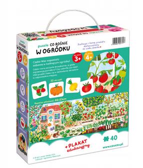 Dėlionė CzuCzu What Grows In The Garden, 23 cm x 66 cm, 40 vnt., įvairių spalvų