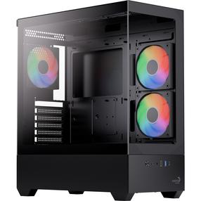 Datora korpuss AeroCool P500D-G-BK-v1, melns krās.