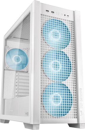 Kompiuterio korpusas Asus TUF Gaming GT302 TG, skaidri sp./balta sp.