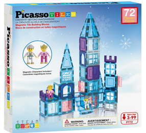 Magnētiskais konstruktors Picasso Tiles Ice Winter PT72, 72 gab., daudzkrāsaina