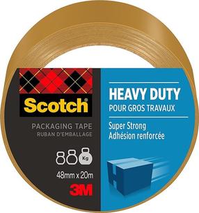Iepakošanas lente Scotch Heavy Duty, vienpusējs, 20 m x 48 mm