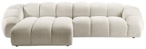 Kampinė sofa Micadoni Home Diana Son23, šviesiai smėlinė, kairinė, 334 x 182 cm x 72 cm
