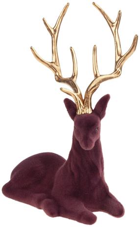 Figūrėlė, „Elnias“, 17 cm, aukso sp./bordo sp.