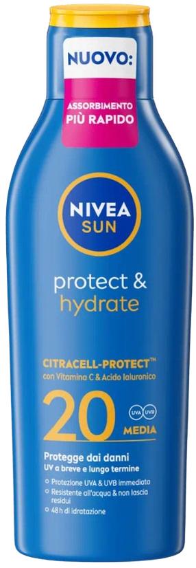 Молочко для ухода за загаром для тела Nivea Sun Protect & Hydrate SPF20, 200 мл