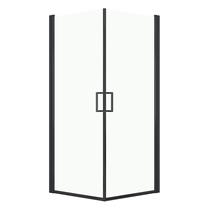 Dušo kabina Masterjero K262C-MB, kvadratinė, be padėklo, 90 cm x 90 cm x 190 cm, juoda sp./grūdintas