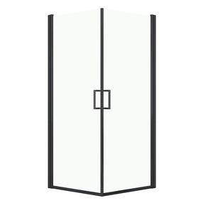 Dušikabiin Masterjero K262C-MB, ruudukujuline, aluseta, 90 cm x 90 cm x 190 cm, must v./karastatud