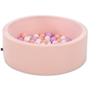 Baseins ar bumbiņām Kalune Design Bubble Pops, ⌀ 7 cm, balta krās./rozā krās.
