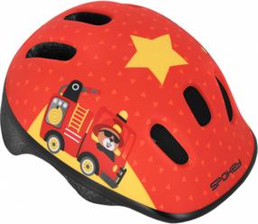 Dviratininkų šalmas vaikams Spokey Fun, raudona sp., 52-56 cm