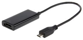 Adapteris Gembird micro USB - HDMI HDMI female, Micro USB B male, 0.16 m, juoda