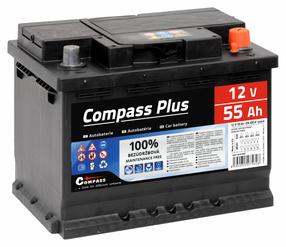 Akumulators Compass Plus, 12 V, 55 Ah, 420 A