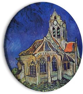 Репродукция круглой формы на холсте Artgeist The Church at Auvers (Vincent van Gogh), 60 см x 60 см