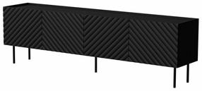 TV staliukas Cama Meble Lucca, juoda sp., 200 cm x 40 cm x 59 cm