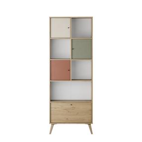 Книжный шкаф Kalune Design Tkt-931-Fx-1, многоцветный, 180 см x 30 см x 67 см