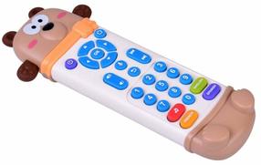 Развивающая игра, дистанционное управление, медведь TV, 19 см, коричневый цв./белый цв.