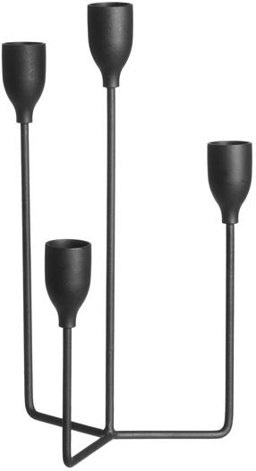 Svečturis 4Living 631305, metāls, 25 cm, melna krās.
