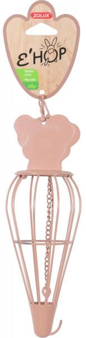  Siena turētājs grauzēju būriem Zolux Ehop Carrot, 8 cm x 8 cm x 21 cm, rozā krās.