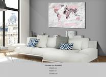Kamštinė reprodukcija Artgeist Pink Continents, k-c-0053-p-c, 120 cm x 80 cm