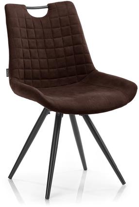 Valgomojo kėdė Homede Sanaz Chocolate, ruda sp./raudona sp., 50 cm x 52 cm x 84 cm