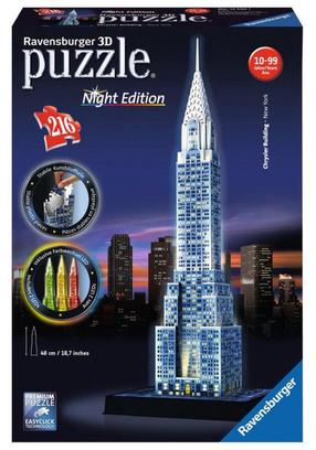 3D пазл Ravensburger Chrysler Building - Night Edition, 216 шт.
