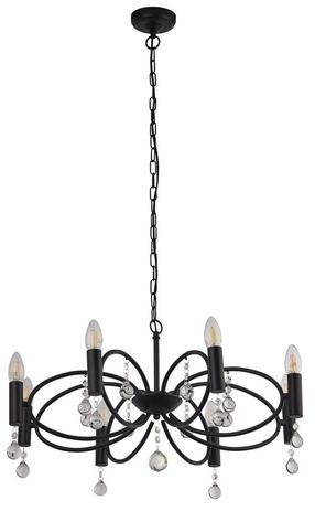 Šviestuvas kabinamas Searchlight Infinity 6788-8BK, E14, 8 x 60 W, nėra gaubto / juoda sp.