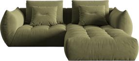 Modulinė sofa Micadoni Home Bloom Velvet, žalia sp., 232 x 219 cm x 95 cm