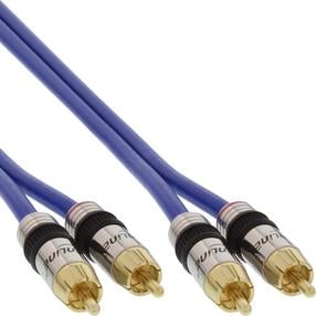 Kaabel InLine Premium Audio Cable 89705P 2 x RCA Male, 2 x RCA Male, 5 m, sinine v.