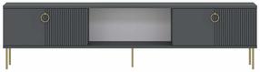 TV skapītis Kalune Design Paye, antracīta krās./zelta krās., 30 cm x 180 cm x 45 cm