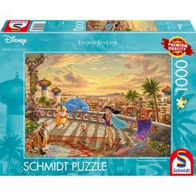 Puzle Schmidt Disney Dreams Collection Jasmine Dancing In The Desert Sunlight 58032, 49.3 cm x 69.3 cm, 1000 gab., daudzkrāsaina