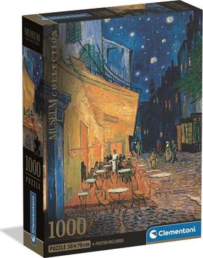Dėlionė Clementoni Museum Van Gogh Cafe Terrace At Night 39969, 70 cm x 50 cm, 1000 vnt., įvairių spalvų
