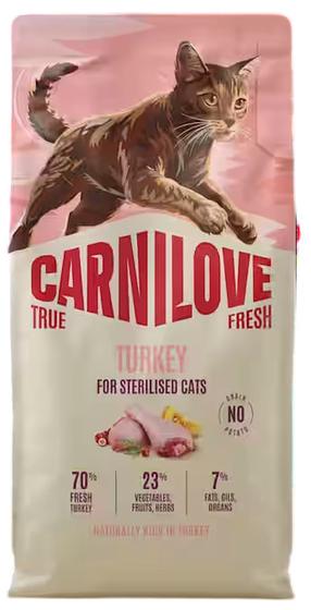 Sausas kačių maistas Carnilove True Fresh Dry Turkey, kalakutiena, 6 kg