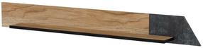 Sieninė lentyna Cama Ovo, ruda sp./pilka sp., 15 cm x 20 cm x 130 cm