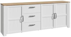 Kumode Forte Bohol BHLK241R-M482, ozola krās./balts krās., 87 cm x 220.8 cm x 42 cm