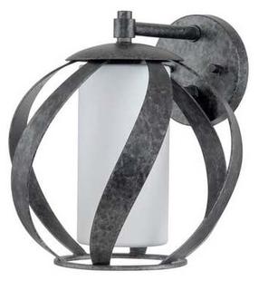 Sieninis lauko šviestuvas Quintiesse Blacksmith, 60W, E27, IP44, juoda sp., 25.4 cm x 28.2 cm