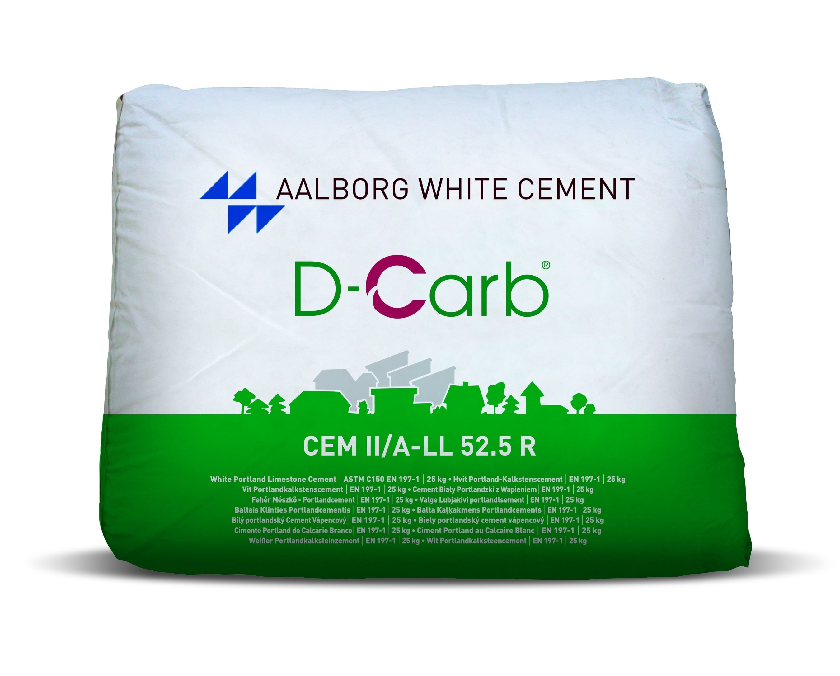 Valge tsement Aalborg White II/A-LL, D-CARB, 52.5 R, 25 kg