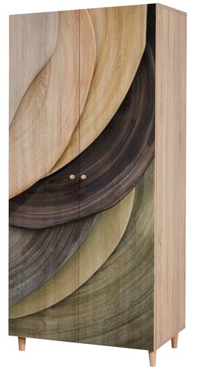 Spinta Kalune Design Lidya 977, ruda sp., 52 cm x 90 cm x 192 cm